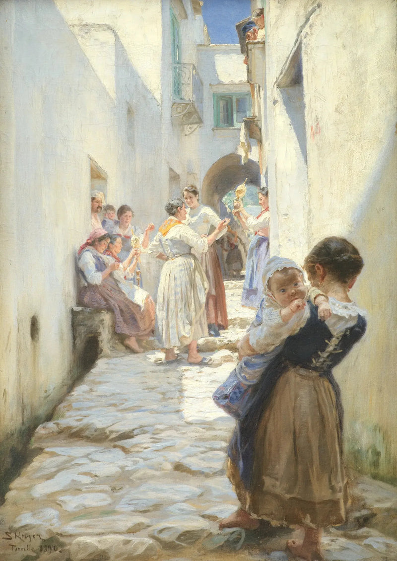 Eine Straße in Torello, Italien - Peder Severin Krøyer