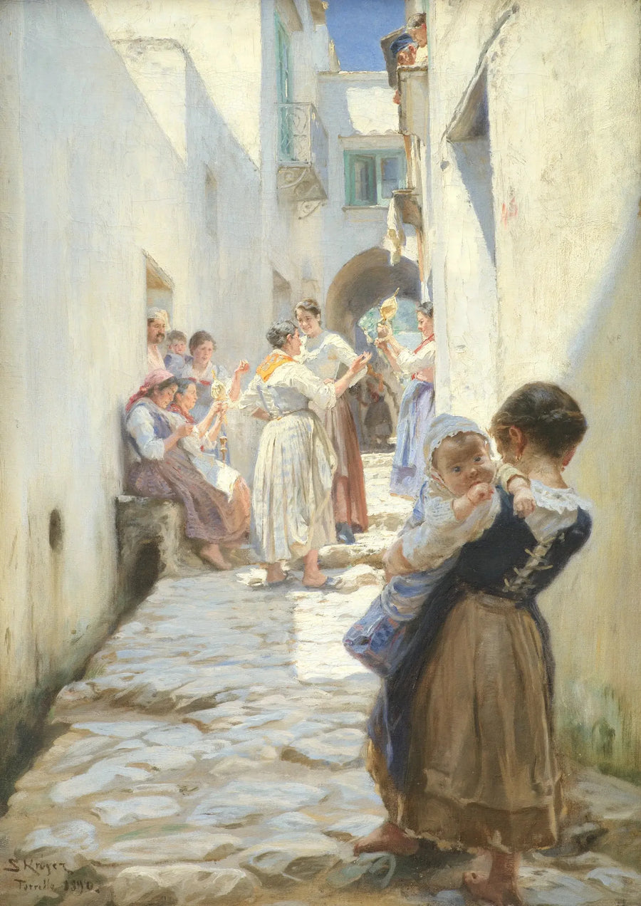 Eine Straße in Torello, Italien - Peder Severin Krøyer