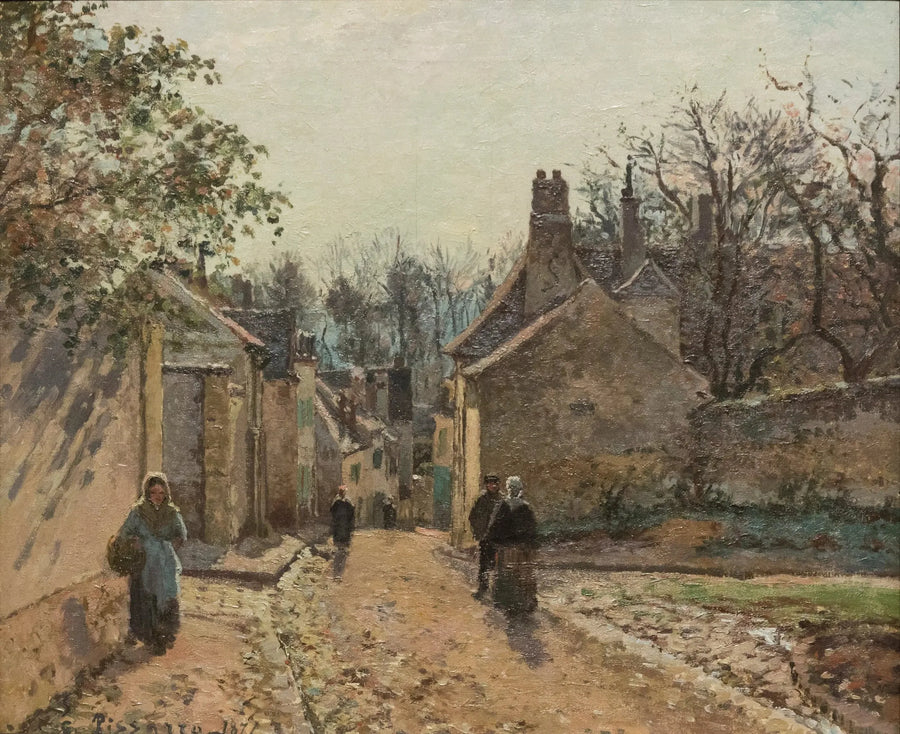 Eine Dorfstraße, Louveciennes - Camille Pissarro