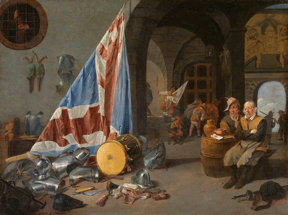 Une salle de garde - David Teniers le Jeune image 1 reproduction d’œuvre d’art à l’huile