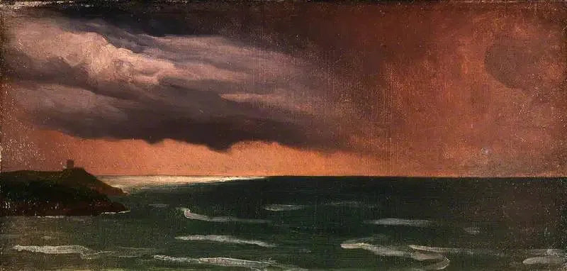 Eine Küstenszene, Irland: Sturmwirkung - Frederic Leighton