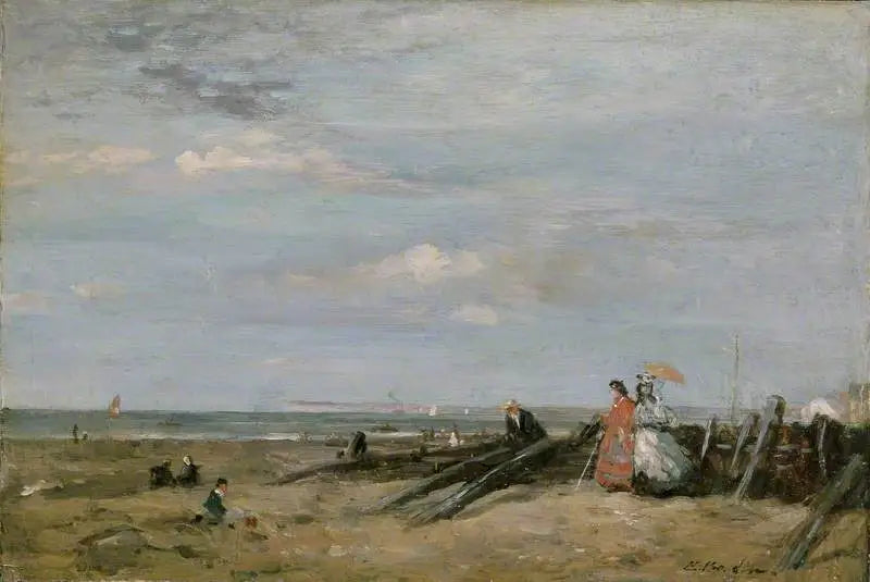 Eine Strand Szene in Trouville - Eugène Boudin