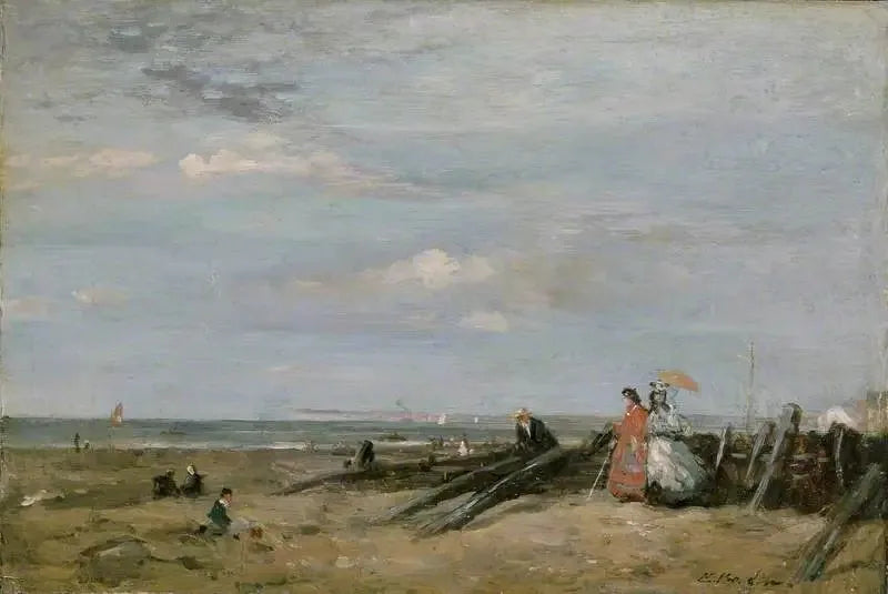 Eine Strand Szene in Trouville - Eugène Boudin