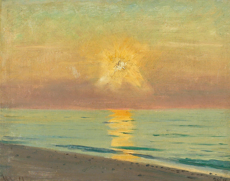 Abendszene mit Meerblick. – Michael Peter Ancher