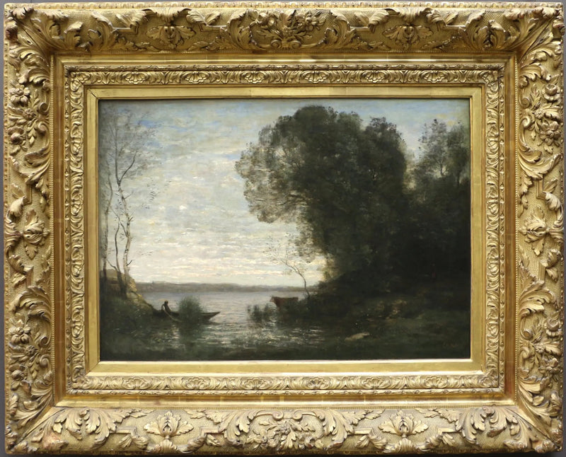 Ein Abend. Batelier amarré - Jean-Baptiste Camille Corot