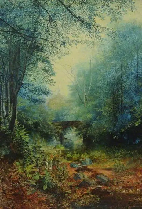 Ein bewaldetes Tal - John Atkinson Grimshaw