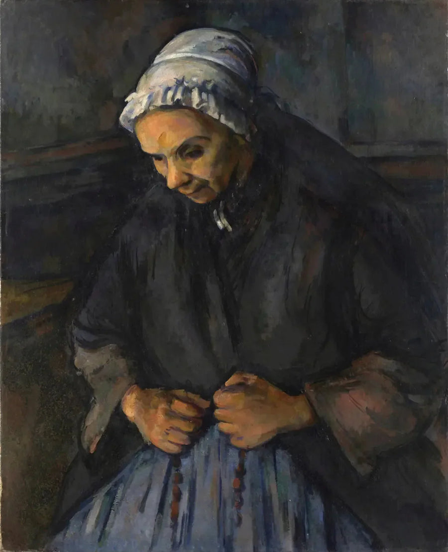 Eine alte Frau mit einem Rosenkranz - Paul Cézanne
