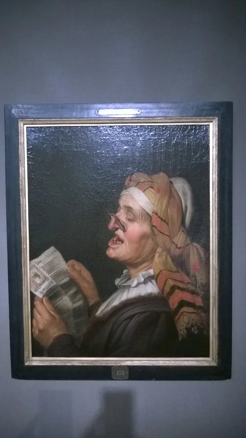 Eine alte Frau singend - Gerrit van Honthorst