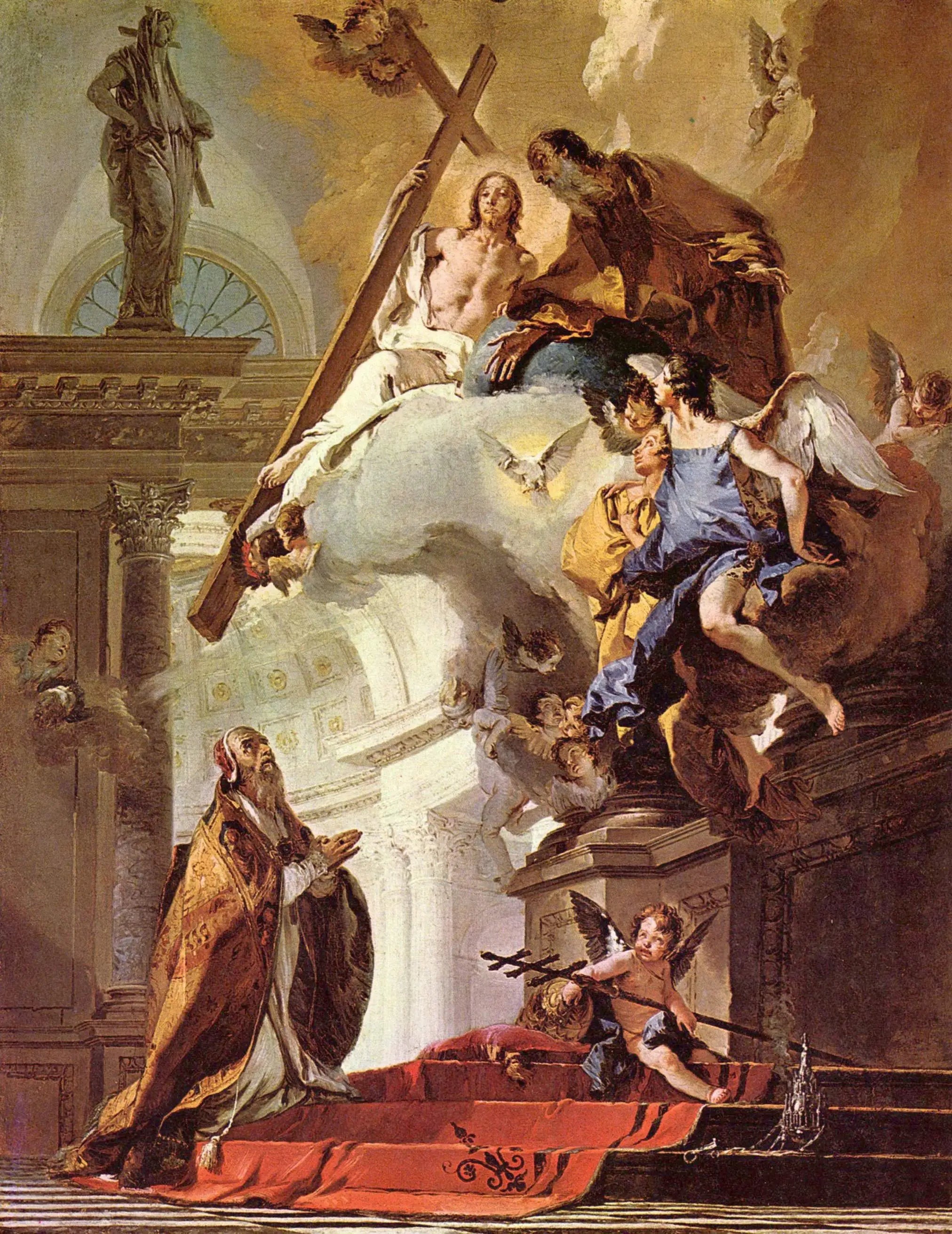 Une vision de la Trinité - Giovanni Battista Tiepolo image 1 copie de tableau peinte à la main