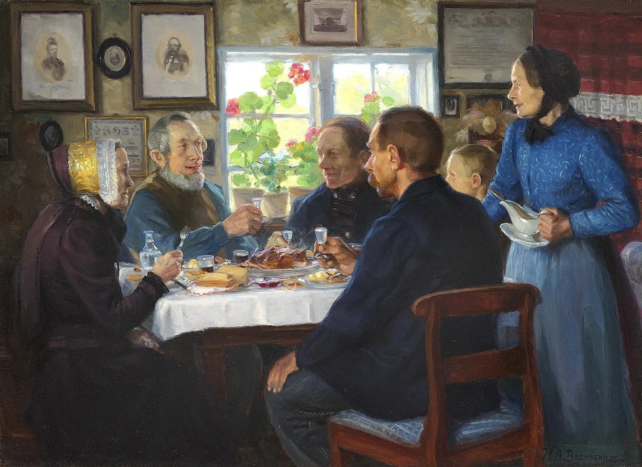 Ein Besuch beim Weber Hans Nielsen in Abbednæs. - H. A. Brendekilde