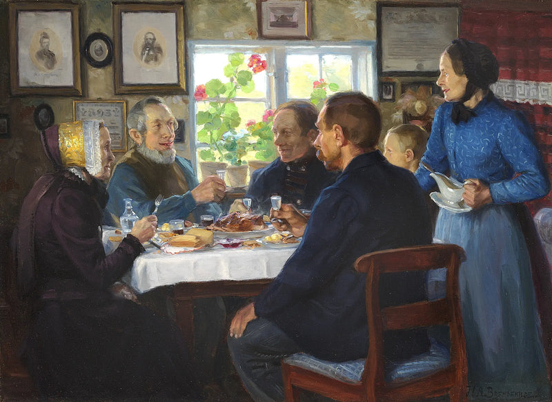 Ein Besuch beim Weber Hans Nielsen in Abbednæs. - H. A. Brendekilde