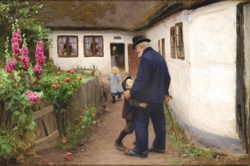 Besuch des Großvaters. - H. A. Brendekilde