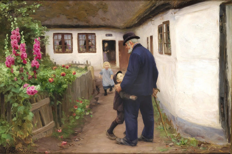 Besuch des Großvaters. - H. A. Brendekilde