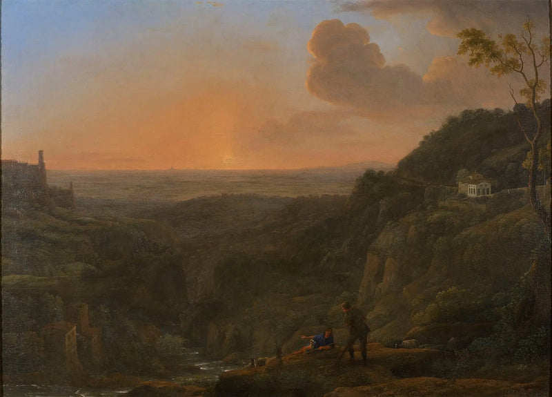 Eine Aussicht auf die Landschaft von Tivoli - Claude Lorrain