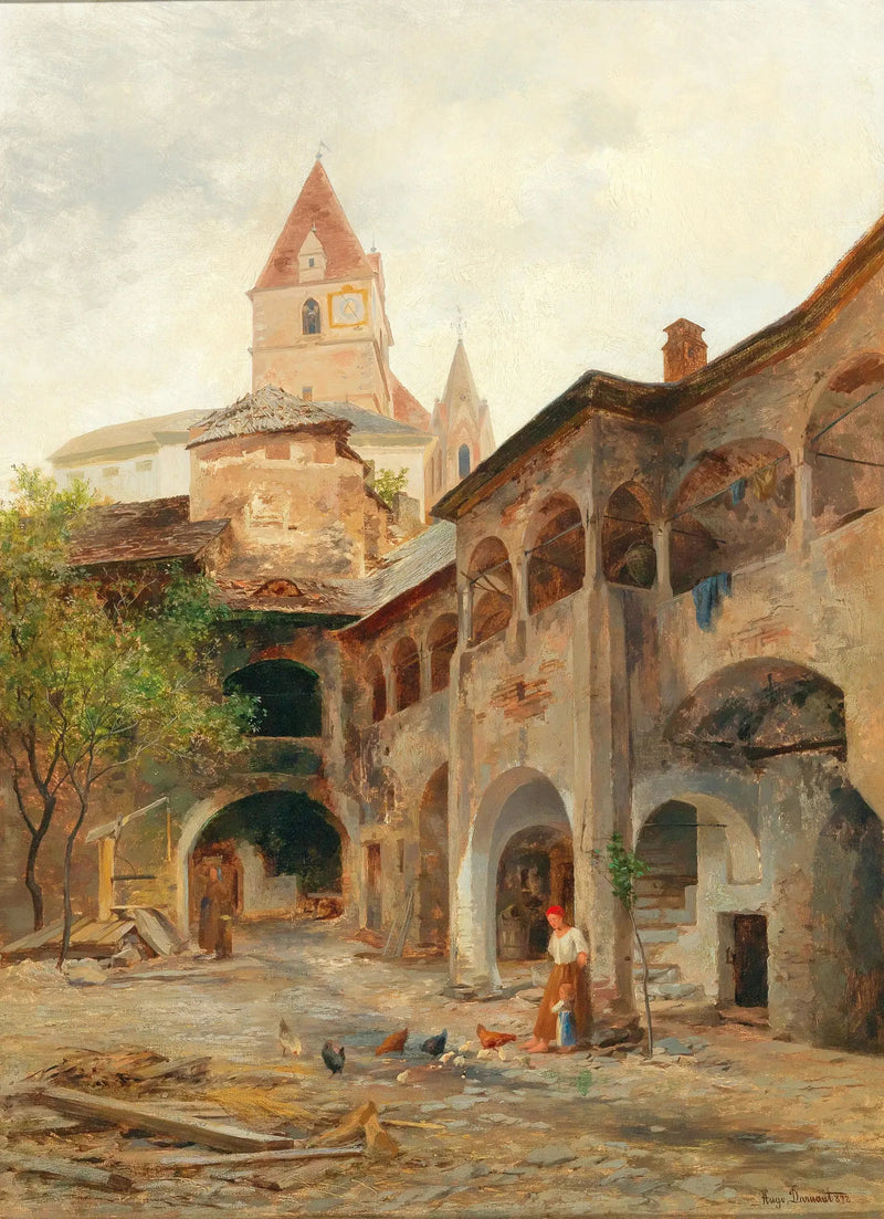 Ein Blick auf den Theissenhoferhof in Weissenkirchen - Hugo Darnaut