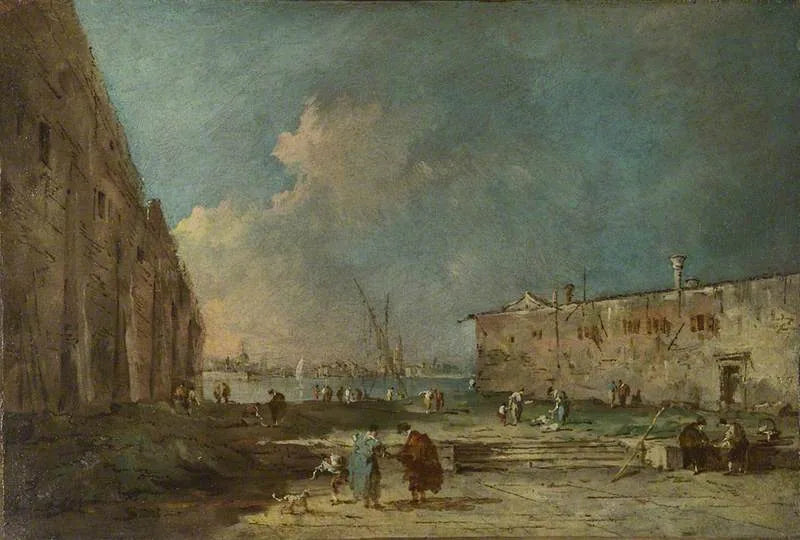 Eine Ansicht bei Venedig (?) - Francesco Guardi