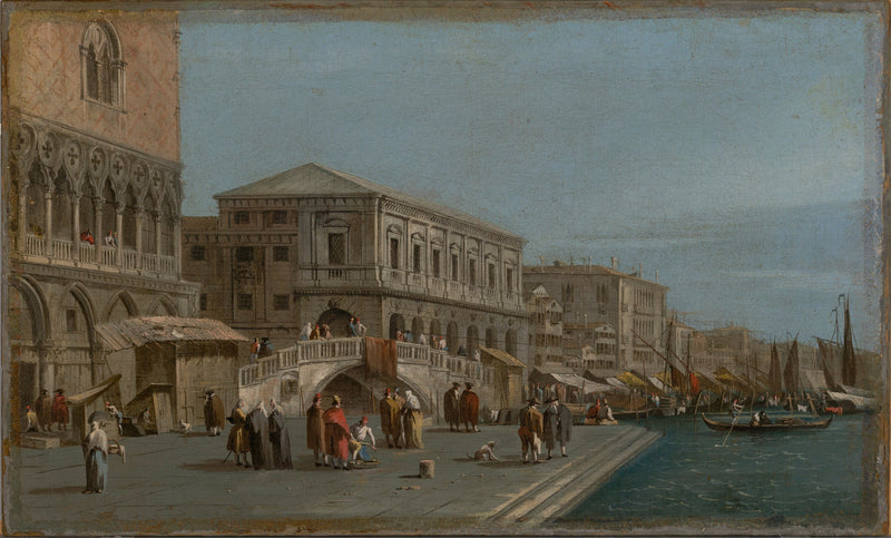 Blick auf den Molo und die Riva degli Schiavoni in Venedig - Francesco Guardi