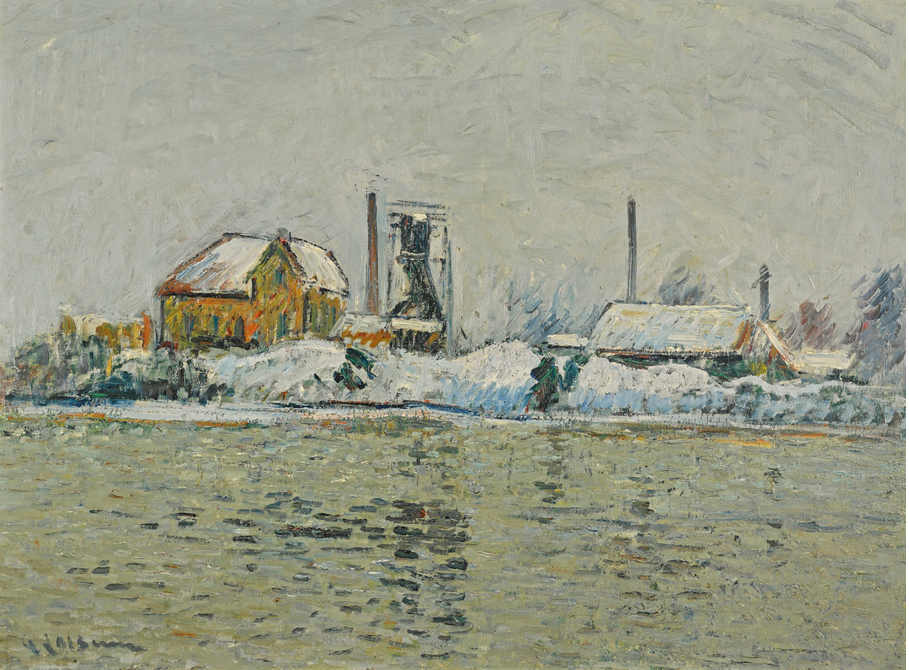 USINE AU BORD DE L’OISE EFFET DE NEIGE - Gustave Loiseau - Alpha Reproduction