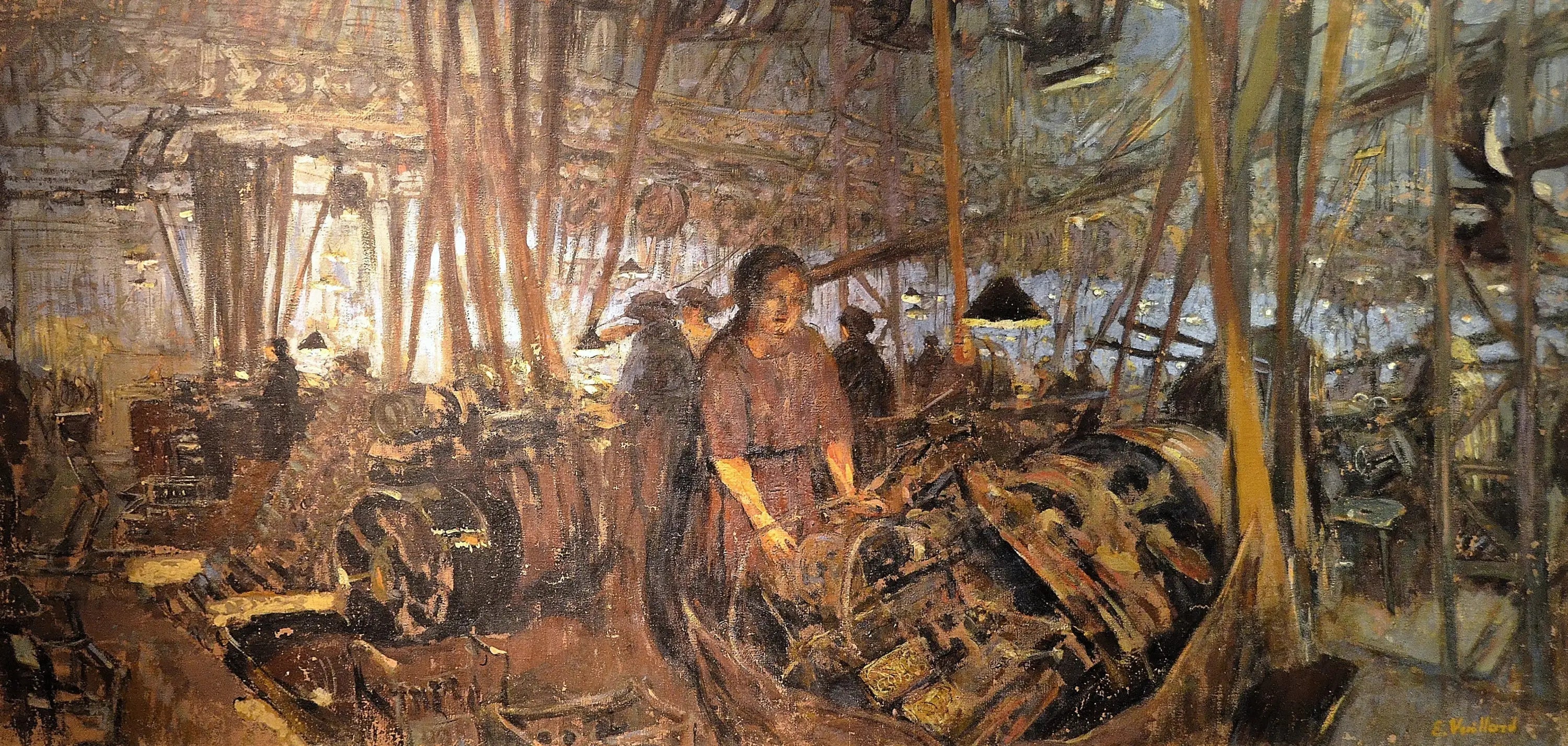 Usine de fabrication d'armement à Lyon : les tours - Édouard Vuillard image 1 tableau peint à l’huile sur toile