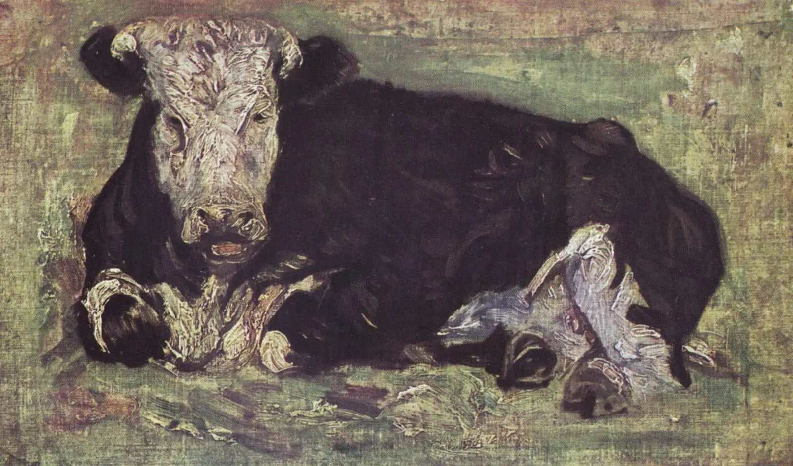 Vache couchée - Vincent van Gogh image 1 reproduction de peinture à l’huile