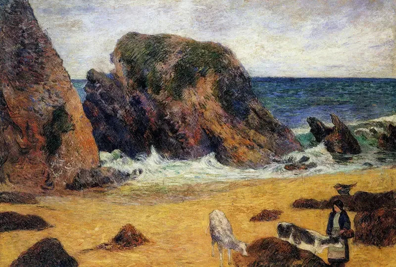 Kühe am Meer - Paul Gauguin