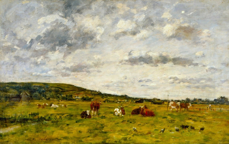 Kühe auf der Weide - Eugène Boudin