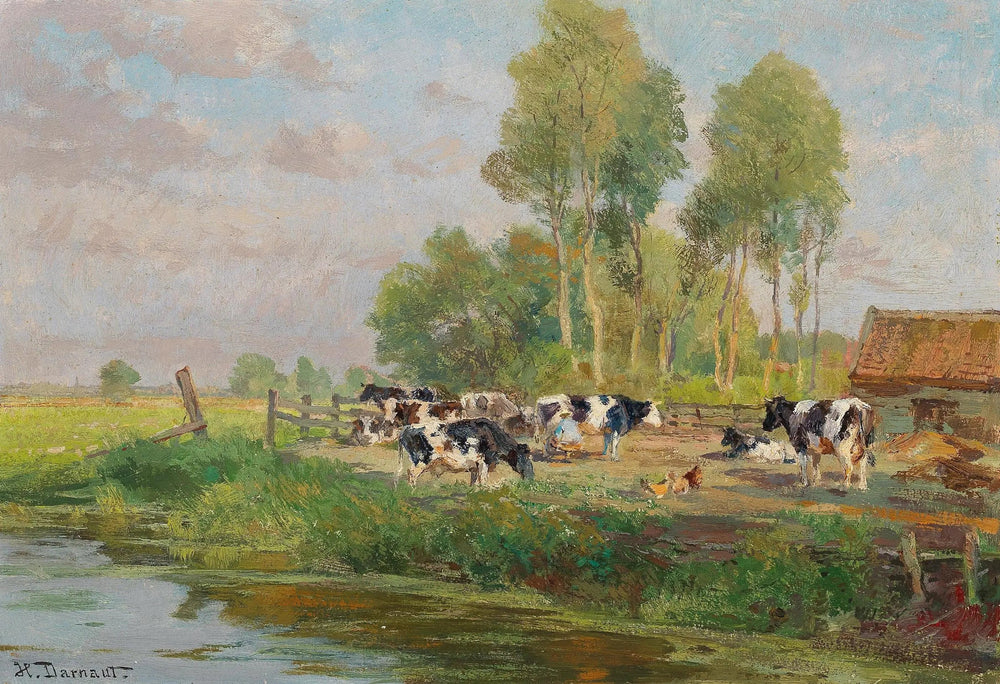 Vaches au pâturage - Hugo Darnaut image 1 reproduction réalisée par Alpha Reproduction