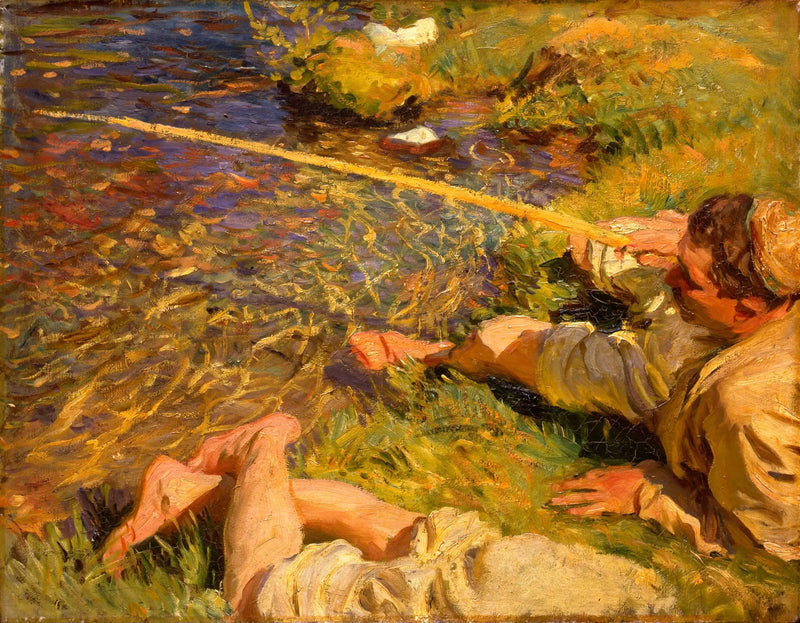 Aostatal: Ein Mann beim Angeln - John Singer Sargent
