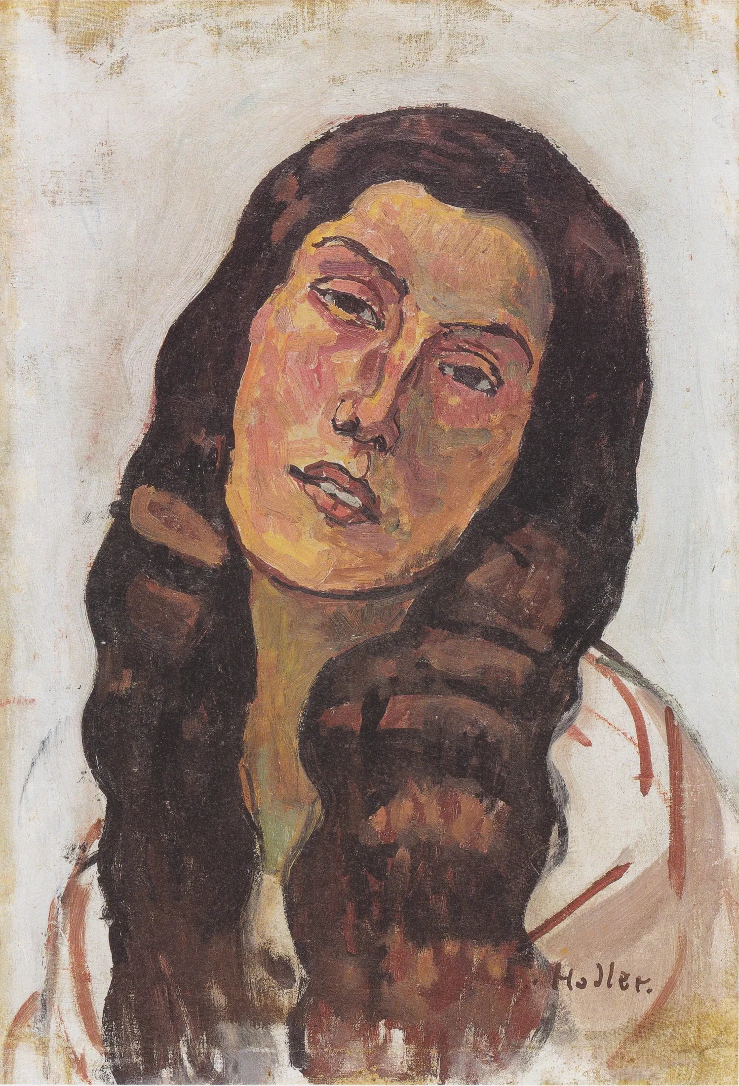 Valentine Godé-Darel mit aufgelöstem Haar - Ferdinand Hodler image 1 reproduction de peinture à l’huile