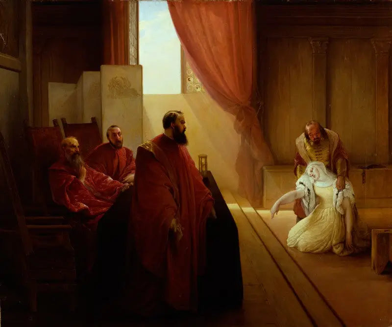 Valenza Gradenigo vor der Inquisition - Francesco Hayez