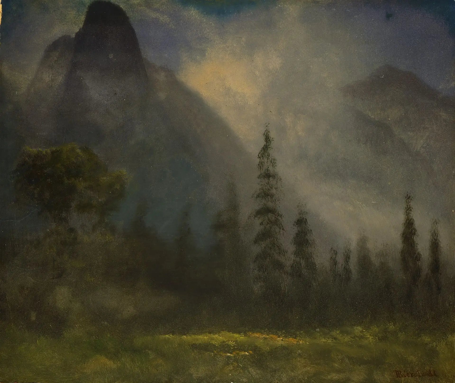 Vallée de Yosemite - Albert Bierstadt image 1 copie de tableau peinte à la main