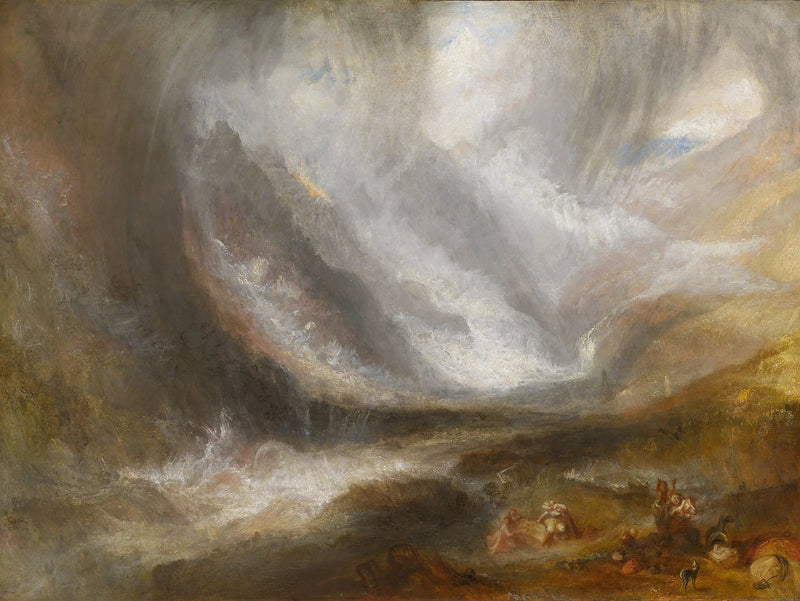 Tal von Aosta: Schneesturm, Lawine und Gewitter - J. M. W. Turner