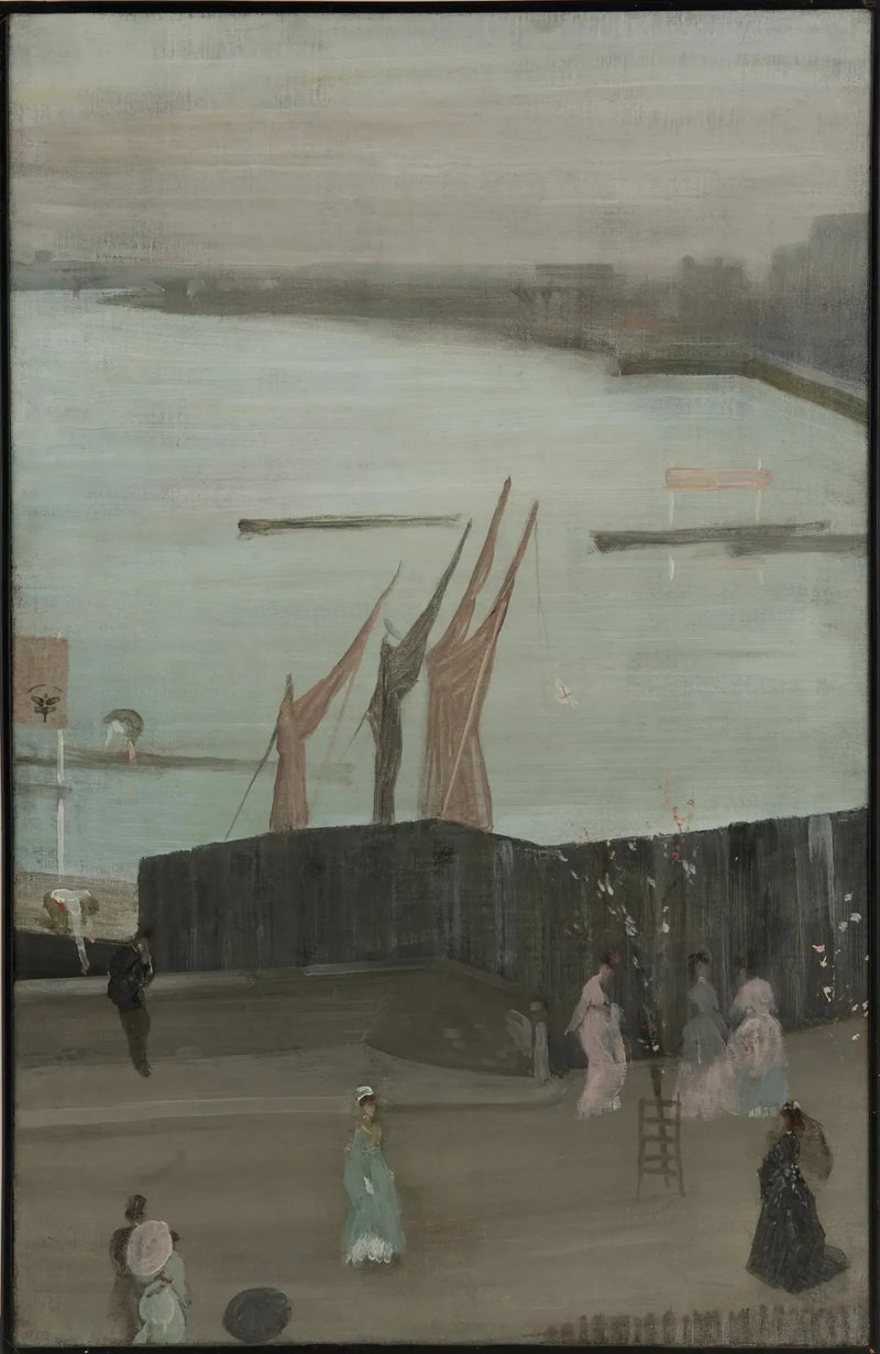 Variationen in Rosa und Grau: Chelsea - James Abbott McNeill Whistler