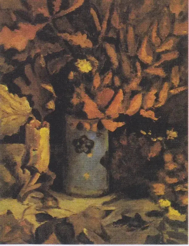 Vase avec feuilles mortes - Vincent van Gogh image 1 copie de tableau peinte à la main
