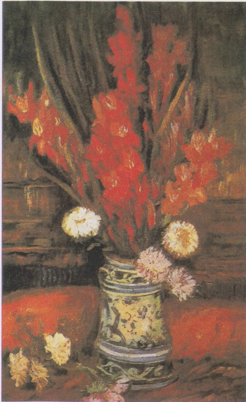 Vase mit roten Gladiolen - Vincent van Gogh