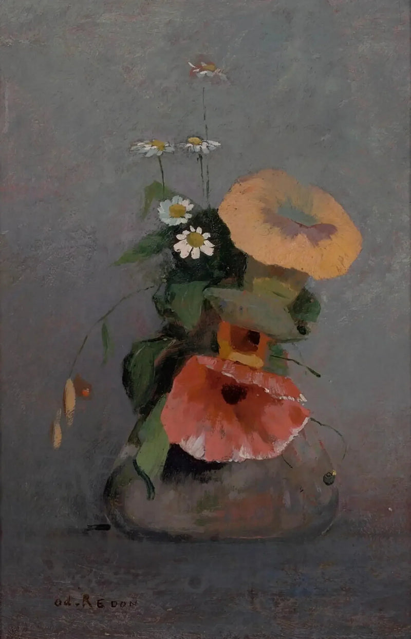 Vase mit Winde und Kamille - Odilon Redon
