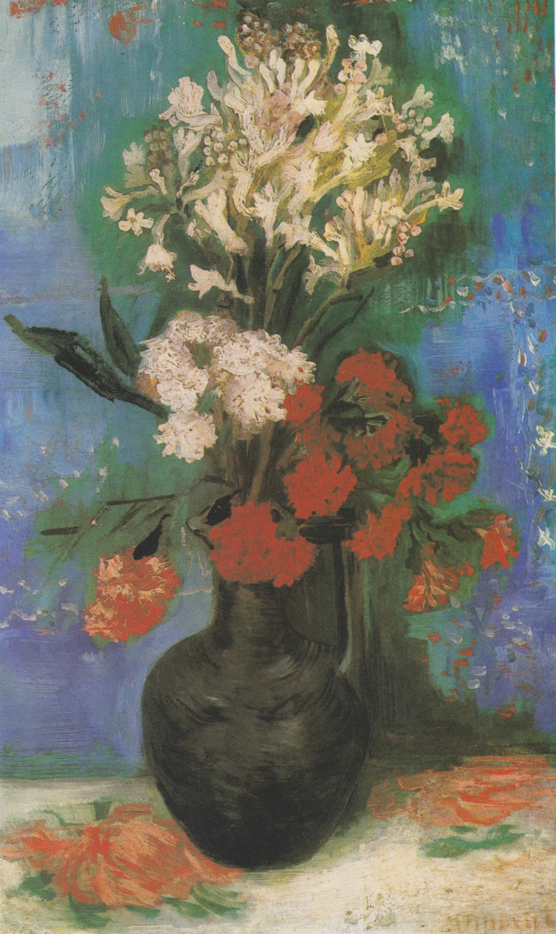 Vase mit Nelken und anderen Blumen - Vincent van Gogh