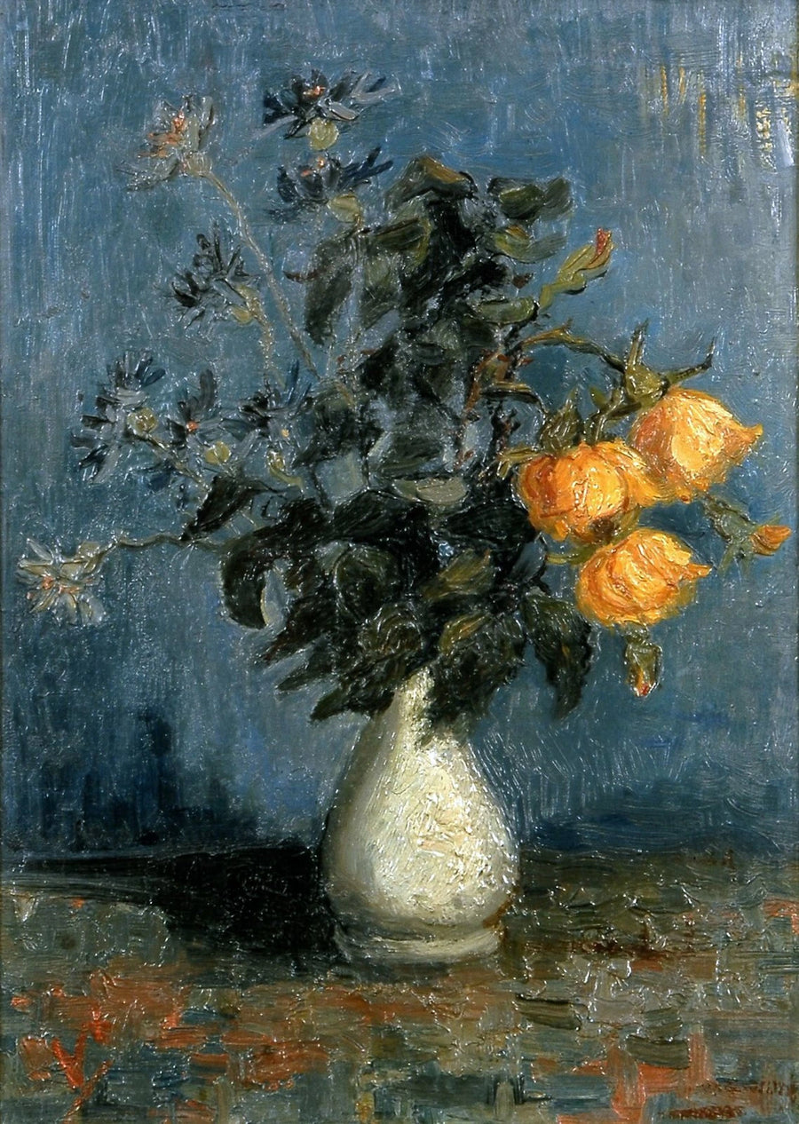 Weißer Vase mit Rosen und anderen Blumen - Vincent van Gogh