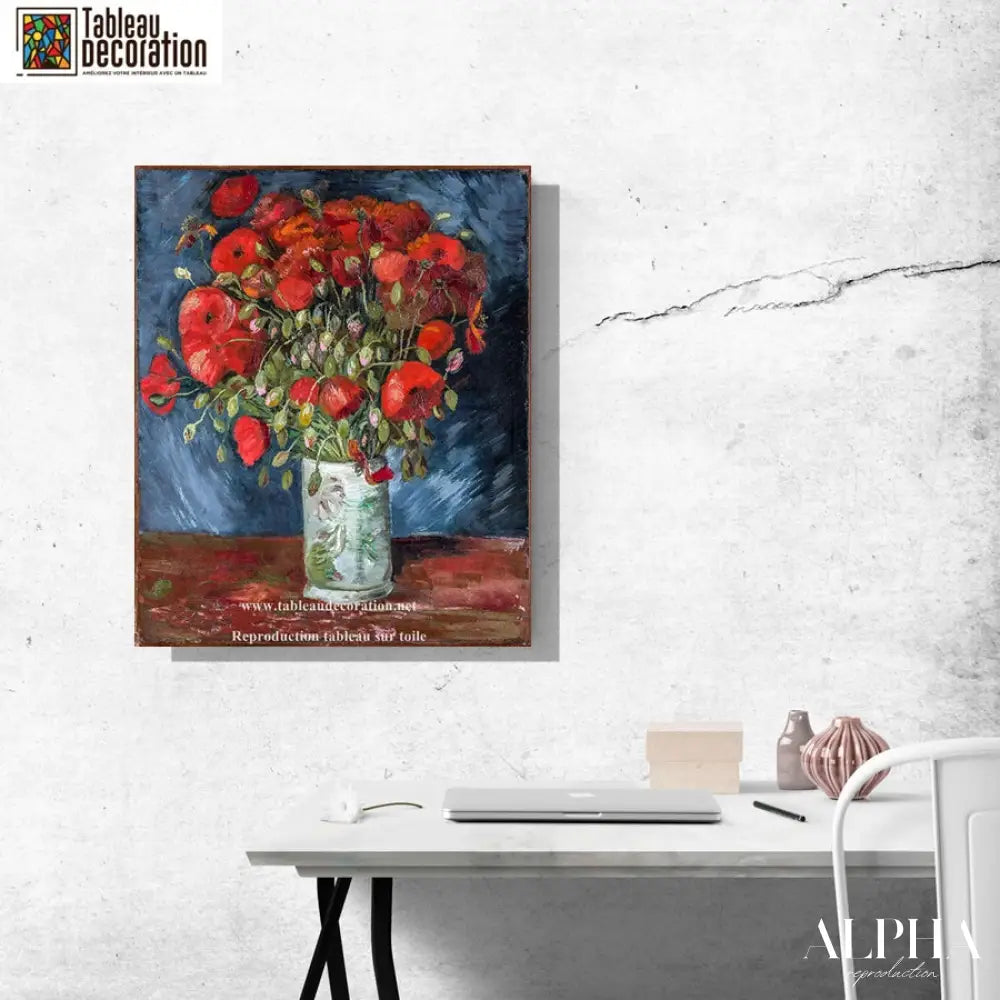 Vase de coquelicots - Van Gogh - Reproductions de tableaux et peintures haut de gamme