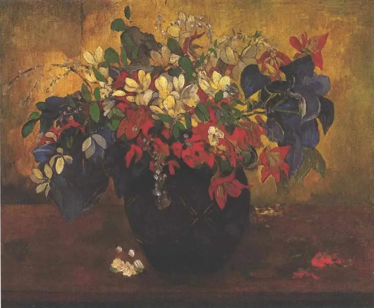 Vase de fleurs rouges - Paul Gauguin image 1 tableau peint à l’huile sur toile