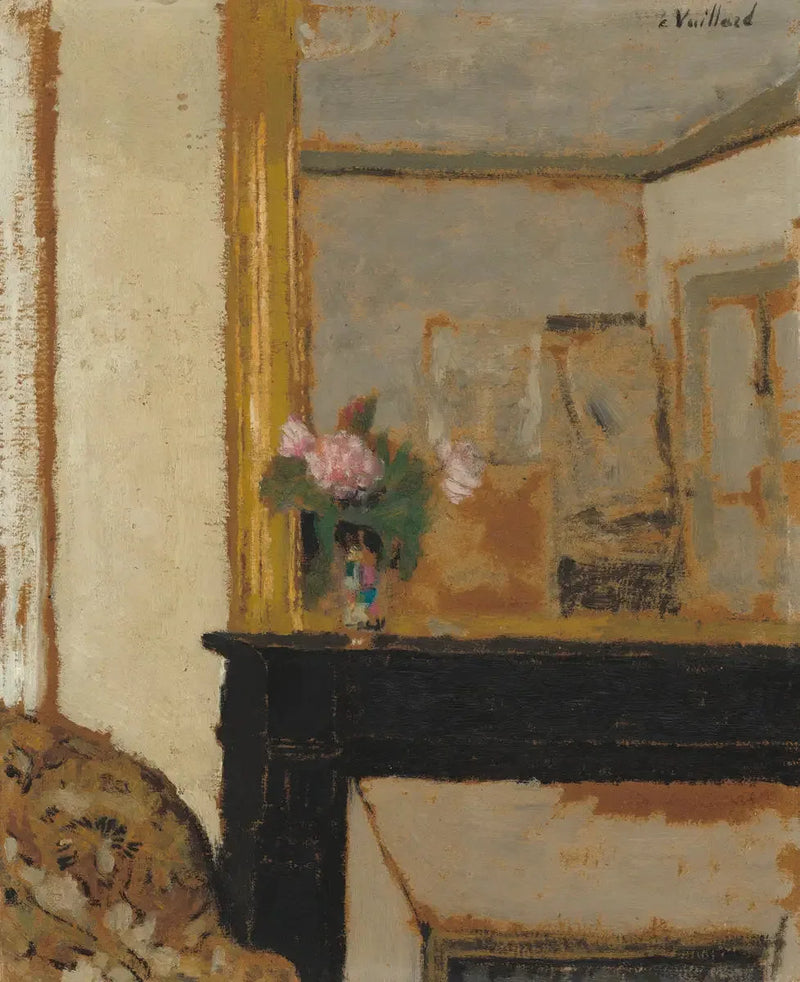 Blumenvasen auf einem Kamin - Édouard Vuillard