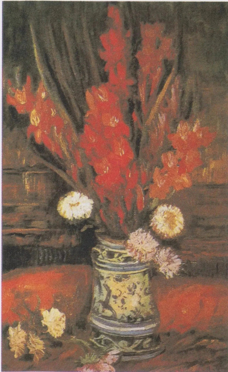 Vase mit roten Gladiolen - Vincent van Gogh