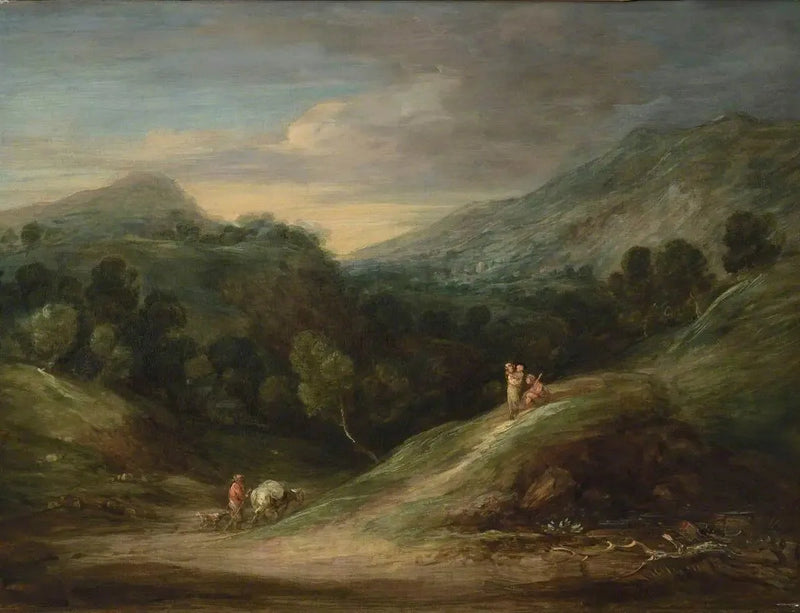 Weites bewaldetes Landschaftsbild auf Hochland - Thomas Gainsborough