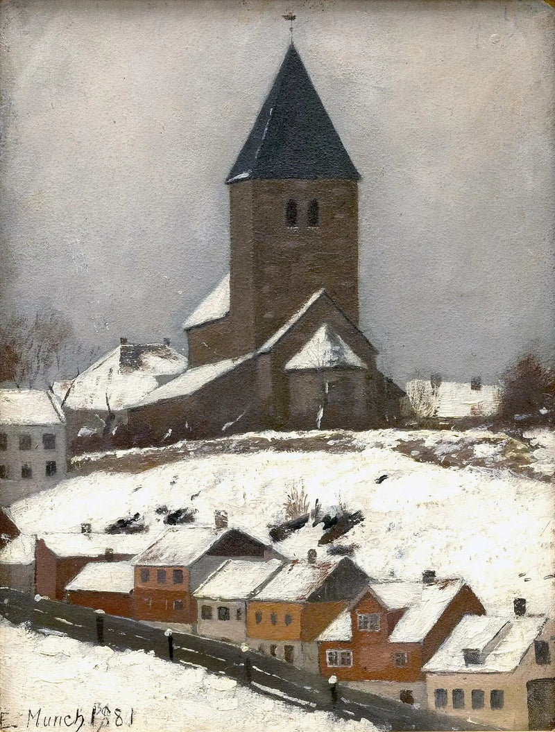 Wacht Kirche von Aker - Edvard Munch
