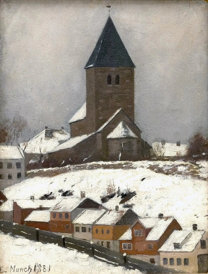 Wacht Kirche von Aker - Edvard Munch