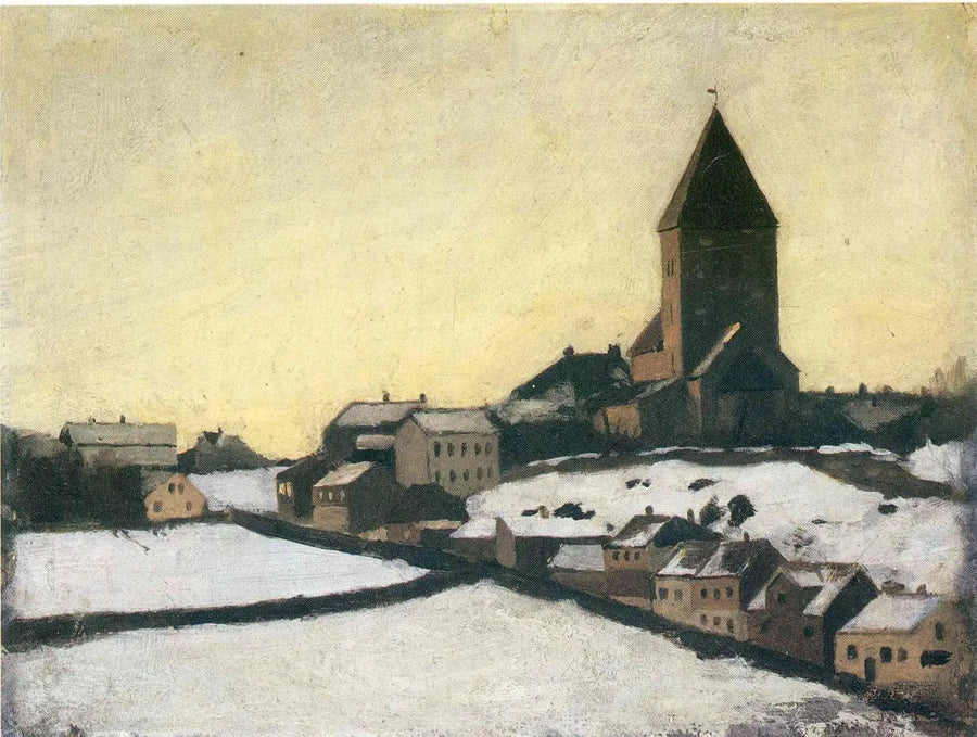 Wacht Kirche von Aker - Edvard Munch