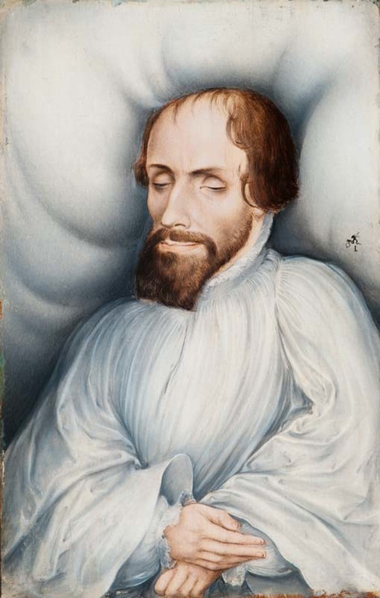 Veit Dietrich auf seinem Sterbebett - Lucas Cranach der Ältere
