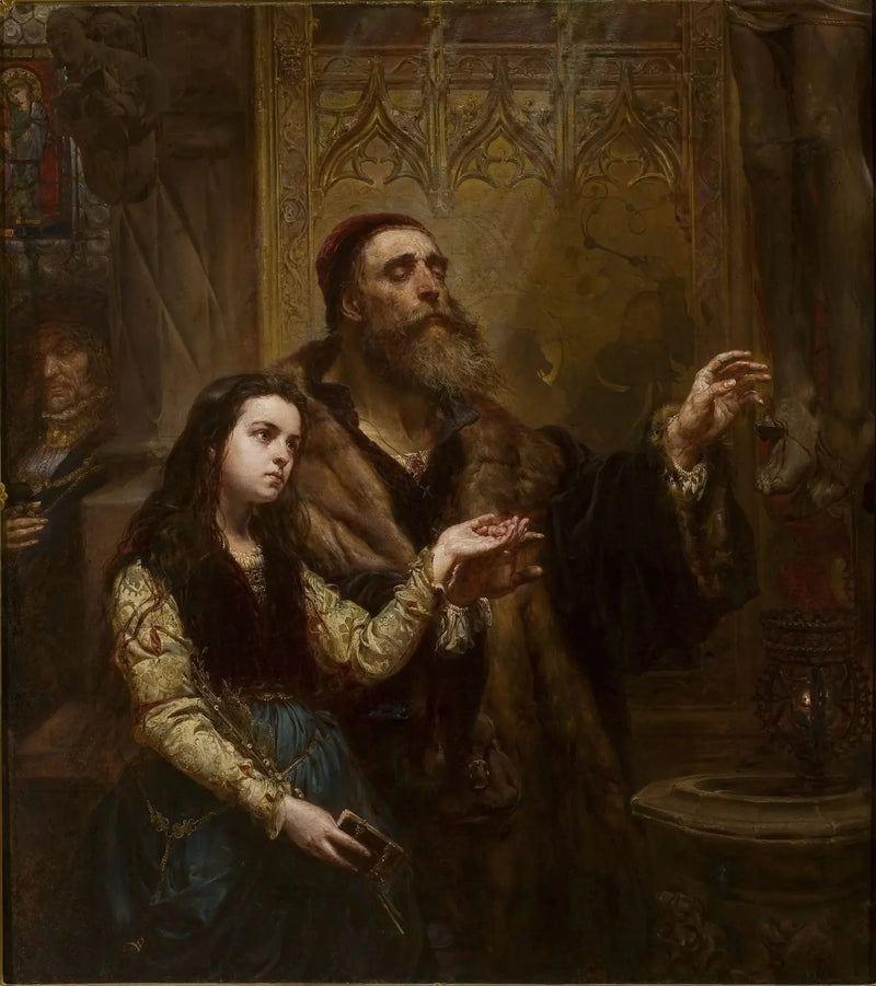Veit Stoss, blinder, mit seiner enkelin - Jan Matejko