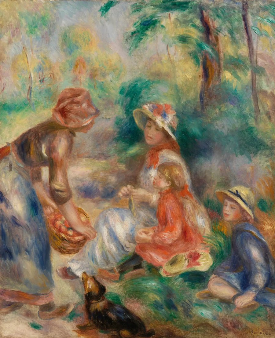 Apfelverkäuferin (La Marchande de pommes) - Pierre-Auguste Renoir