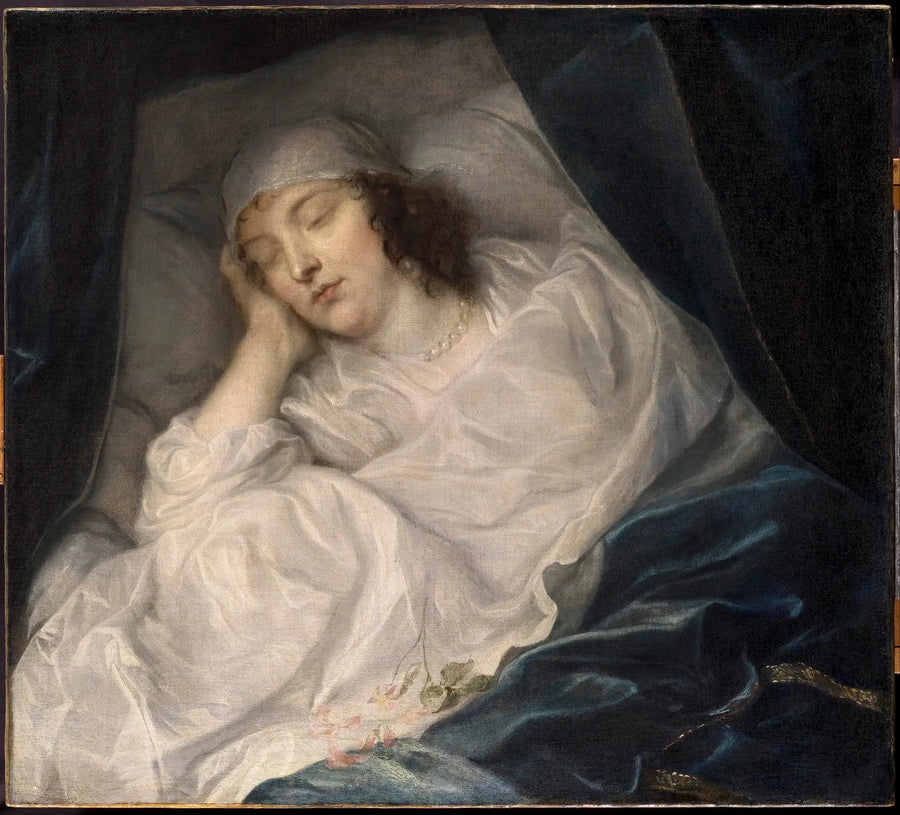 Venetia, Lady Digby, auf ihrem Sterbebett - Antoine van Dyck